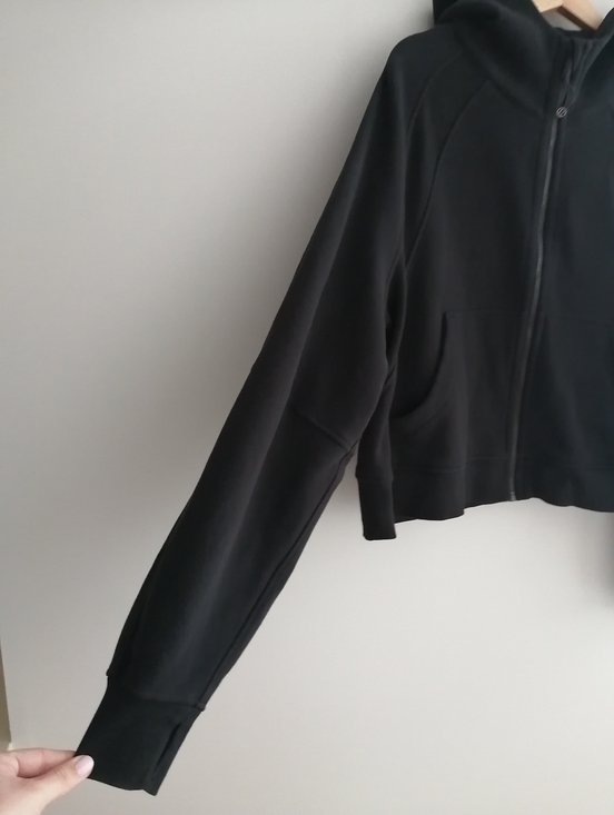 Lululemon Scuba Oversized Full Zip Hoodie Black Cropped Boxy Fit XL/XXL - Picture 5 of 15